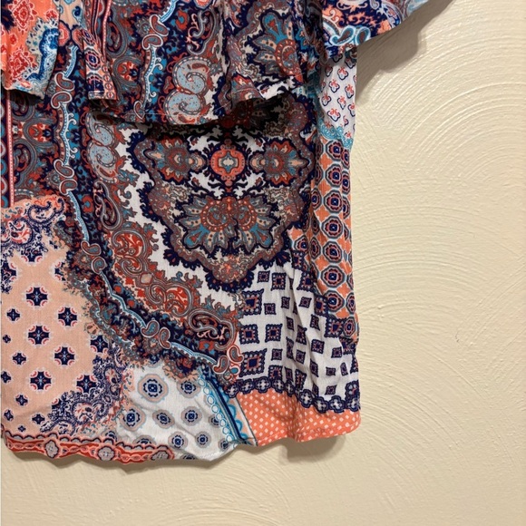 Chico's Vibrant Patchwork Blouse - Picture 7 of 8